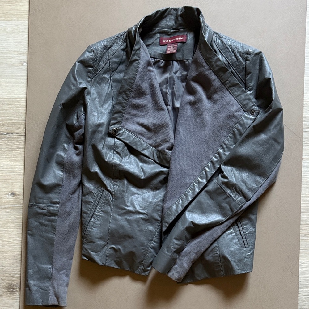 Bagatelle Charcoal Leather Jacket